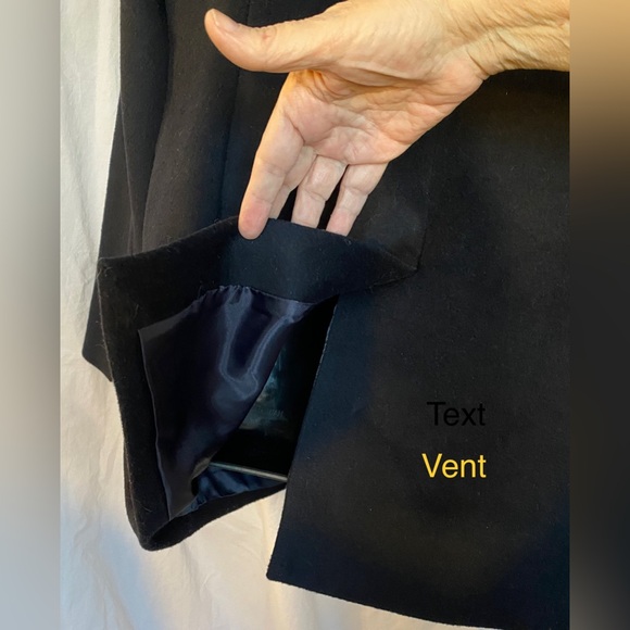 London Fog NAVY Double Breasted Wool Coat, L Winter Sale - Picture 4 of 7